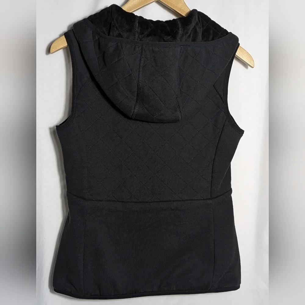 Women's Black North Face Reversible Hooded Vest, Warm,‎ Cozy, Fall/Winter Sz S